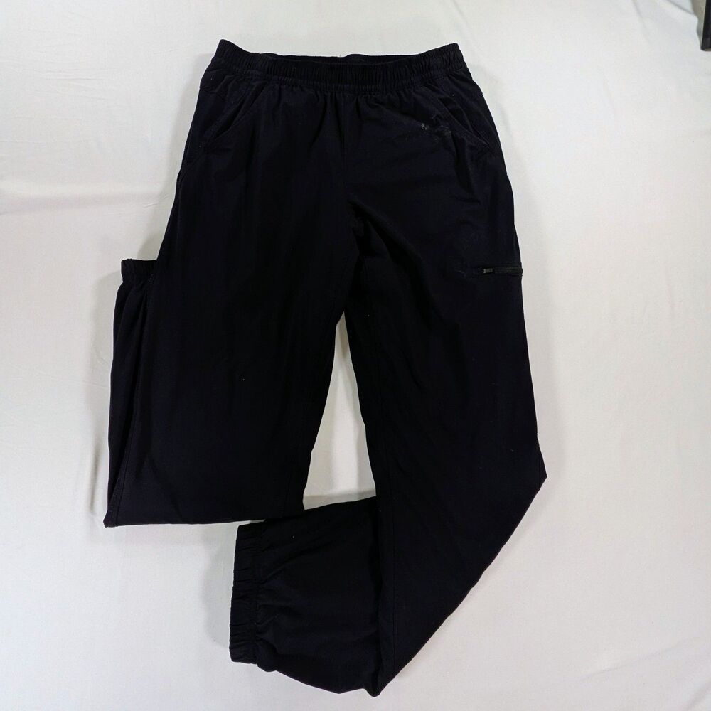 Eddie Bauer Black Flannel Lined Cargo Jogger Hiking Pants Womens 6